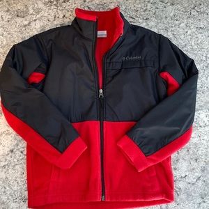 Columbia Steens Fleece Jacket, Red, Boys Small (8)